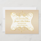 Vintages Foto Jahrestag der Einladung (Rückseite)