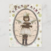 Vintages Foto Kuchenmärchen Postkarte (Vorderseite)