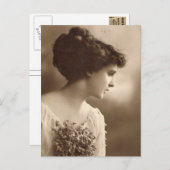 Vintages Foto Ladys Post Cards Postkarte (Vorne/Hinten)