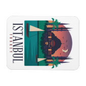 Vintages Foto Magnet Istanbul Türkei Skyline (Horizontal)