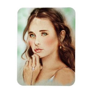 Vintages Foto Magnet - Lady of Spring