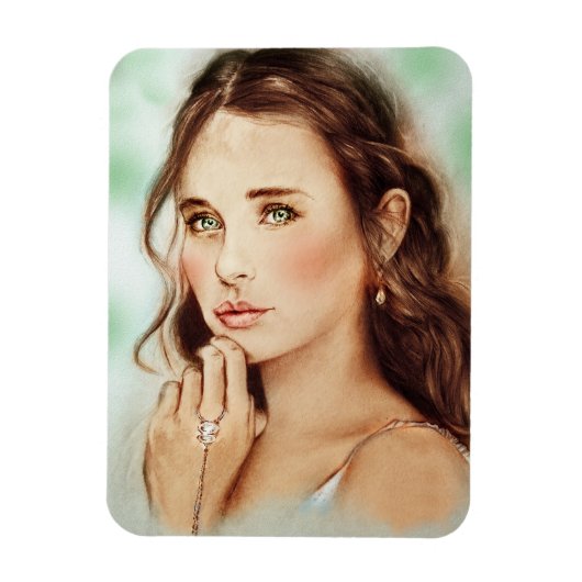 Vintages Foto Magnet - Lady of Spring (Vertikal)