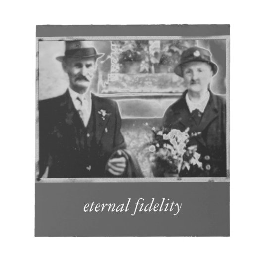 Vintages Foto mit den Großeltern Notizblock (Vorderseite)