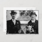 Vintages Foto mit den Großeltern Postkarte (Vorne/Hinten)