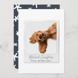 Vintages Foto mit einfachen Schriften Feiertagskarte