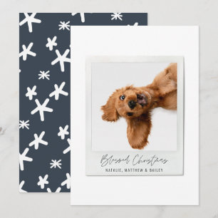 Vintages Foto mit einfachen Schriften Feiertagskarte