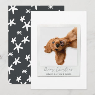 Vintages Foto mit einfachen Schriften Feiertagskarte