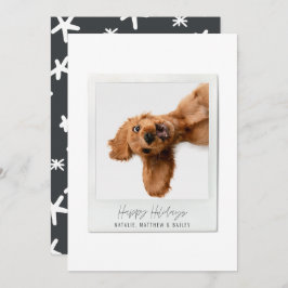 Vintages Foto mit einfachen Schriften Feiertagskarte