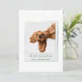 Vintages Foto mit einfachen Schriften Feiertagskarte (Stehend Vorderseite)