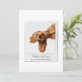 Vintages Foto mit einfachen Schriften Feiertagskarte (Stehend Vorderseite)