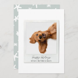 Vintages Foto mit einfachen Schriften Feiertagskarte