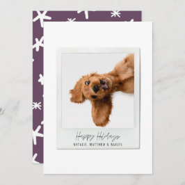 Vintages Foto mit einfachen Schriften Feiertagskarte