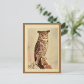 Vintages Foto mit Hornhaut Postkarte (Stehend Vorderseite)