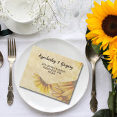 Vintages Foto mit Sonnenblumen All In One Einladung