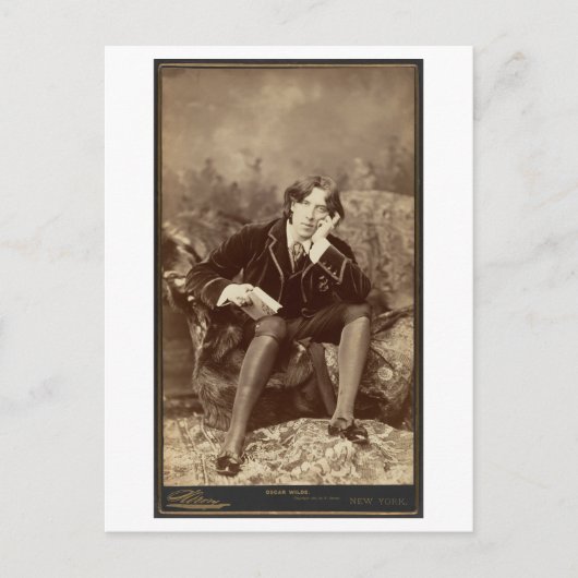 Vintages Foto Oscar Wilde Postard Postkarte (Vorderseite)