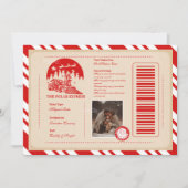 Vintages Foto Polar Express Weihnachtskarte Feiertagskarte (Vorderseite)