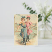 Vintages Foto Postkarte (Stehend Vorderseite)