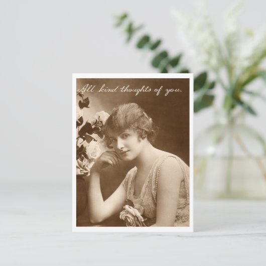 Vintages Foto Postkarte (Stehend Vorderseite)