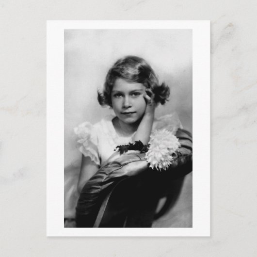 Vintages Foto Princess Elizabeth Postkarte (Vorderseite)
