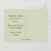 Vintages Foto Save the Date Ankündigungspostkarte (Rückseite)