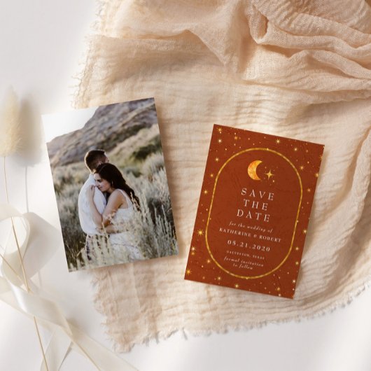 Vintages Foto Save the Date Einladung