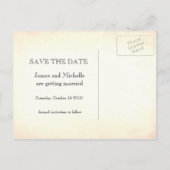 Vintages Foto Save the Date Postkarte (Rückseite)