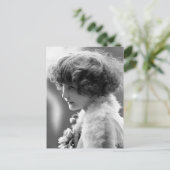 Vintages Foto "Shy Girl" Postkarte (Stehend Vorderseite)