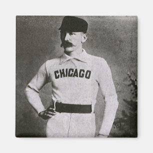 Vintages Foto, Sports Chicago Baseball Player Magnet