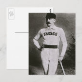 Vintages Foto, Sports Chicago Baseball Player Postkarte (Vorne/Hinten)