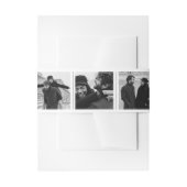 Vintages Foto-Standbühnen-Collage-Skript Hochzeit Einladungsbanderole (Vorderseite Beispiel)