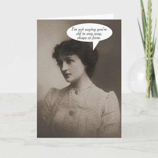 Vintages Foto über dem Hügel Brutal Geburtstag Karte (Vorderseite)