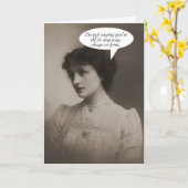 Vintages Foto über dem Hügel Brutal Geburtstag Karte (Gelbe Blume)