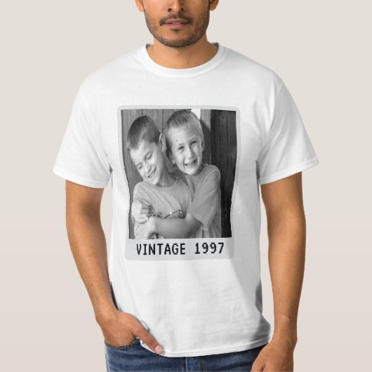 Vintages Foto und Jahr Nostalgie T-Shirt (Vorderseite)