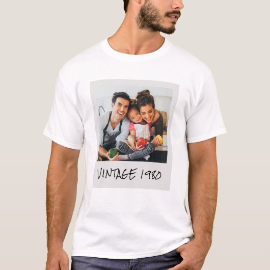 Vintages Foto und Jahr T-Shirt (Vorderseite)