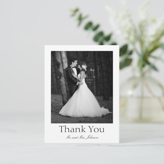 Vintages Foto vielen Dank Postkarte (Stehend Vorderseite)