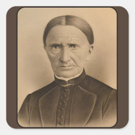 Vintages Foto Viktorianische Frau erfroren Quadratischer Aufkleber