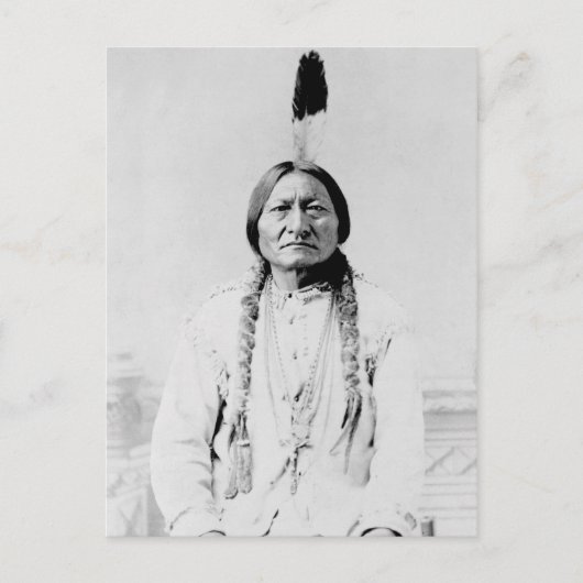 Vintages Foto von Lakota Leader Sitting Bull Postkarte (Vorderseite)