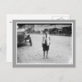Vintages Foto von Newsboy Postkarte (Vorne/Hinten)