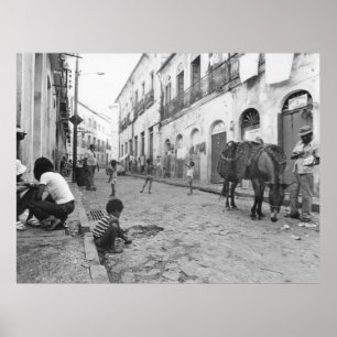 Vintages Foto von Salvador, Brasilien Poster