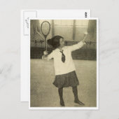 Vintages Foto von Tennisspielerinnen Postkarte (Vorne/Hinten)