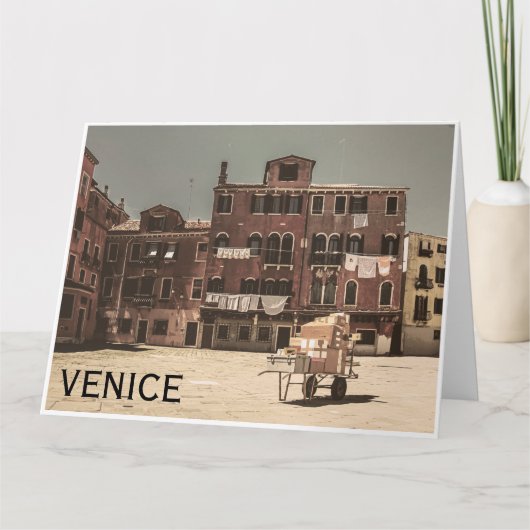 Vintages Foto von Venedig Karte (Vorderseite)