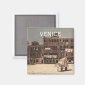 Vintages Foto von Venedig Magnet (Vorderseite/Rückseite)
