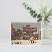 Vintages Foto von Venedig Postkarte (Stehend Vorderseite)