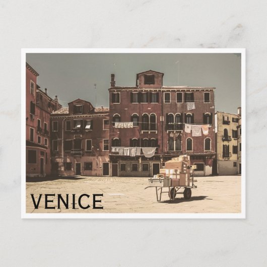 Vintages Foto von Venedig Postkarte (Vorderseite)