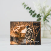 Vintages Foto von zwei Kindern, die Postkarte (Stehend Vorderseite)