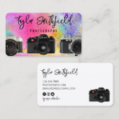 Vintages Fotogeschäft mit Fotografie mit Paint Spr Visitenkarte (Vorne/Hinten)