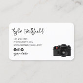 Vintages Fotogeschäft mit Fotografie mit Paint Spr Visitenkarte (Rückseite)