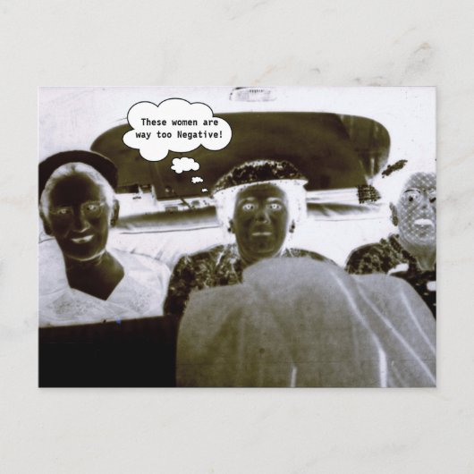 Vintages Fotografieren Negative Frauen anpassen Te Postkarte (Vorderseite)