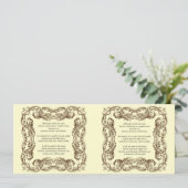 Vintages Frame Baby Book Gedicht Einladung (Stehend Vorderseite)