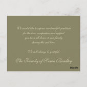 Vintages Frame Beileid Vielen Dank Postcard Postkarte (Rückseite)